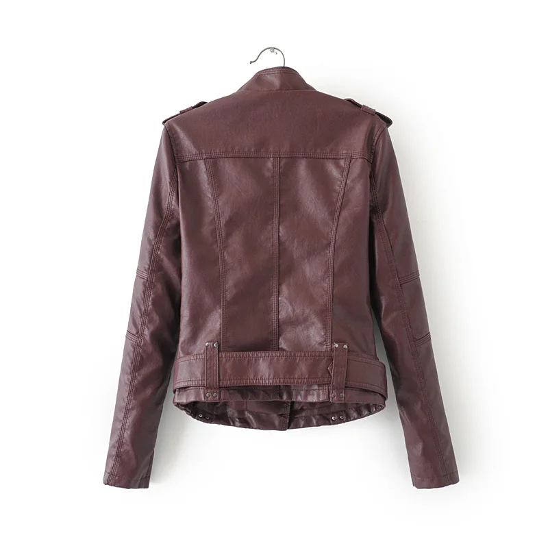 2021 New Motorcycle Female Leather Jacket Women Fahion Turn-down Collar Zipper Spring Autumn Coat Biker Ladies Leather Jackets
2021 New Motorcycle Female Leather Jacket Women Fahion Turn-down Collar Zipper Spring Autumn Coat Biker Ladies Leather Jackets