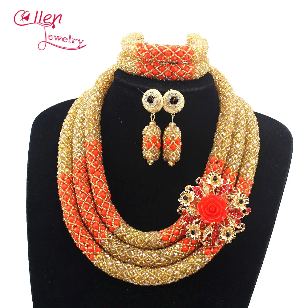 Stylish nigeria wedding Nigerian Wedding African Beads Jewelry Set Handmade Indian Bridal Necklace Sets Bracelet Earrings N0015
Stylish nigeria wedding Nigerian Wedding African Beads Jewelry Set Handmade Indian Bridal Necklace Sets Bracelet Earrings N0015