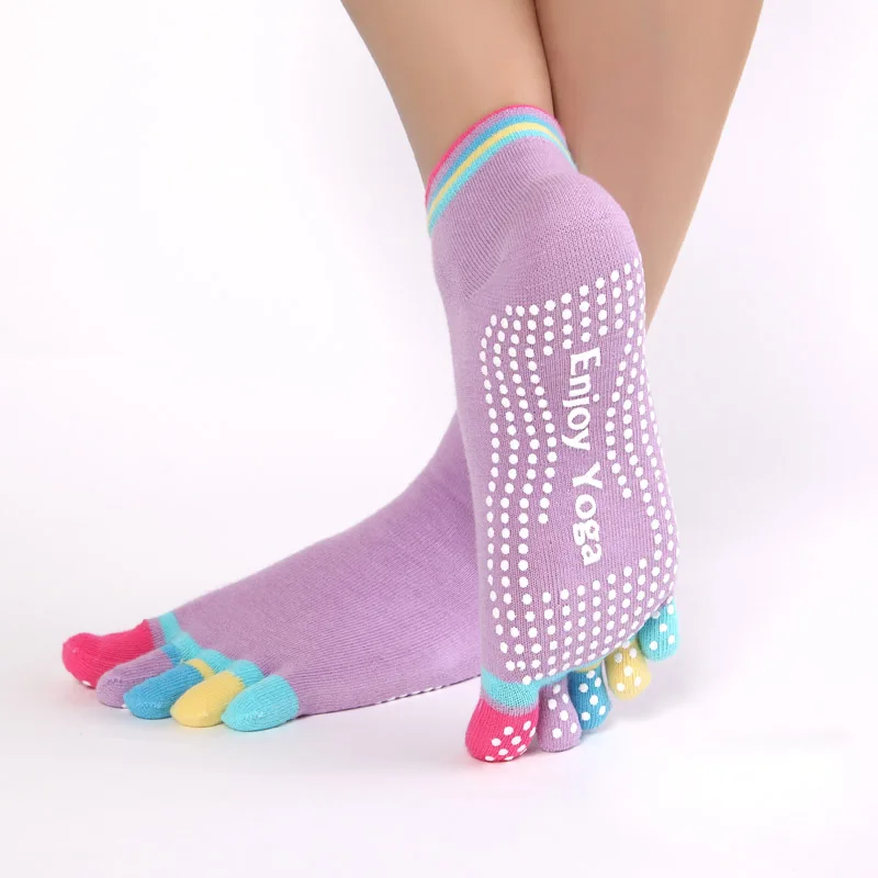 Women Sports Colorful Yoga Socks Hot Fitness And Pilates Cotton Socks Rainbow Workout Anti Slip Toe Socks Breathable Purple
Women Sports Colorful Yoga Socks Hot Fitness And Pilates Cotton Socks Rainbow Workout Anti Slip Toe Socks Breathable Purple