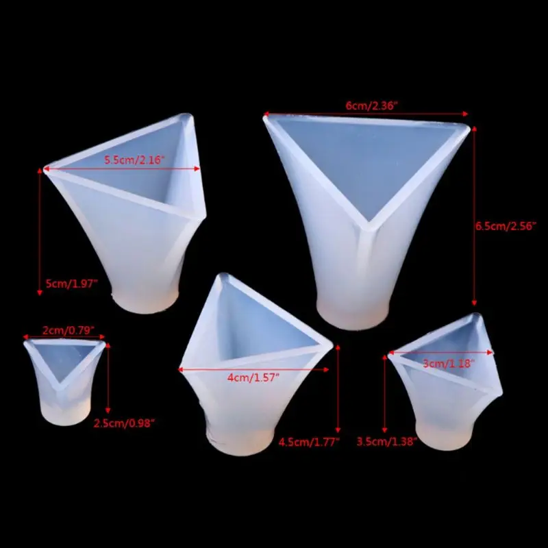 5 pcs triangular silicone mold, Cone Epoxy Resin Molds, Resin Stone Pendulum Crystal Column Pendant Silicone Mold Jewelry Tools
5 pcs triangular silicone mold, Cone Epoxy Resin Molds, Resin Stone Pendulum Crystal Column Pendant Silicone Mold Jewelry Tools