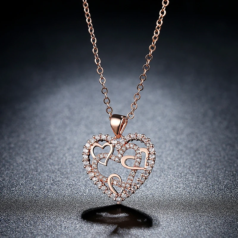 Crystal Wedding Jewelry Heart Golden Silver Color Necklace For Women Love Rose Gold Statement Necklace Valentine 's Day
Crystal Wedding Jewelry Heart Golden Silver Color Necklace For Women Love Rose Gold Statement Necklace Valentine 's Day