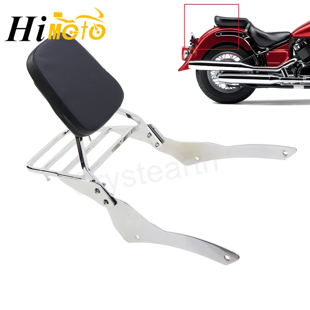 

Rear Passenger Backrest Sissy Bar Luggage Rack For Yamaha Vstar V-Star Dragstar 400 650 Classic 1998-2014 07 08 09 10 11 12 13