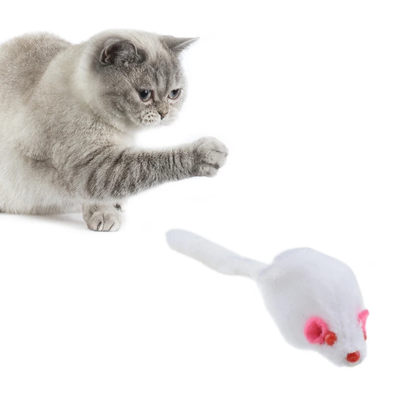 Hoomall красочная интерактивная игрушка мягкая с кроличьим мехом для кошек милый