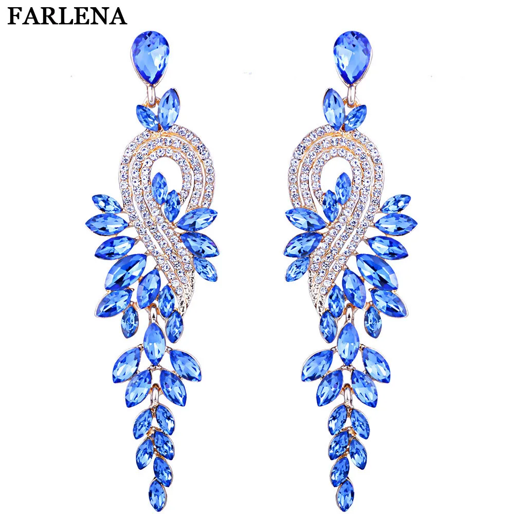 FARLENA 5 Color Avaliable Fashion Wedding Jewelry Crystal Leaf Long Drop Earrings Luxury Bridal Earrings for Women Free shipping
FARLENA 5 Color Avaliable Fashion Wedding Jewelry Crystal Leaf Long Drop Earrings Luxury Bridal Earrings for Women Free shipping