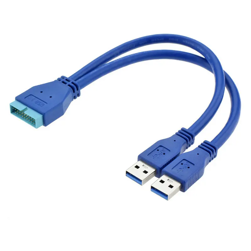 25 см на 2-портный Dual Порты и разъёмы USB3.0 «Папа-папа» материнская плата 20Pin кабель адаптер 19 Pin USB кабель-удлинитель
25 см на 2-портный Dual Порты и разъёмы USB3.0 «Папа-папа» материнская плата 20Pin кабель адаптер 19 Pin USB кабель-удлинитель
