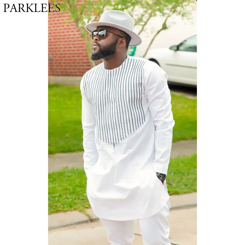 Mens Vertical Striped White African Dashiki Shirt 2018 Brand Slim Fit Round Collar Dress Shirts Men Long Sleeve African Clothing
Mens Vertical Striped White African Dashiki Shirt 2018 Brand Slim Fit Round Collar Dress Shirts Men Long Sleeve African Clothing