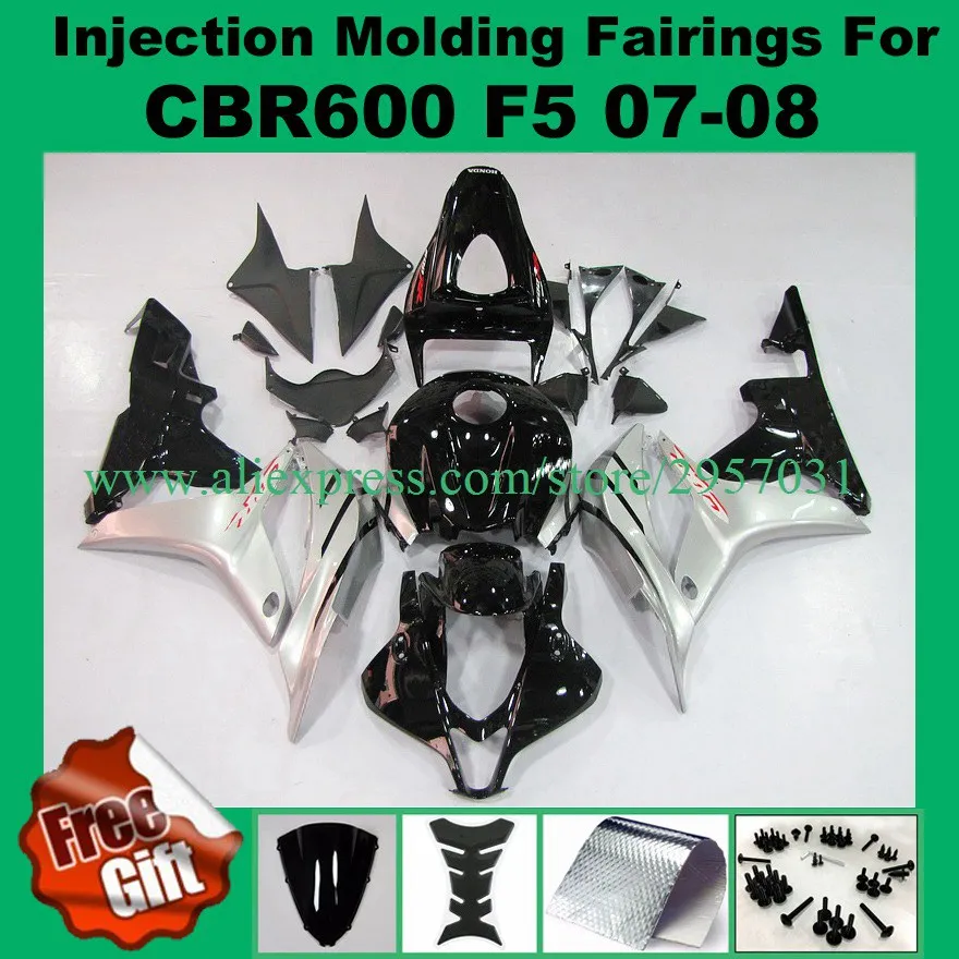 Free screws+gifts Injection mold Fairing kit for HONDA CBR600RR F5 07 08 CBR 600RR 2007 2008 CBR600 Silver Black J3452 Fairings
Free screws+gifts Injection mold Fairing kit for HONDA CBR600RR F5 07 08 CBR 600RR 2007 2008 CBR600 Silver Black J3452 Fairings