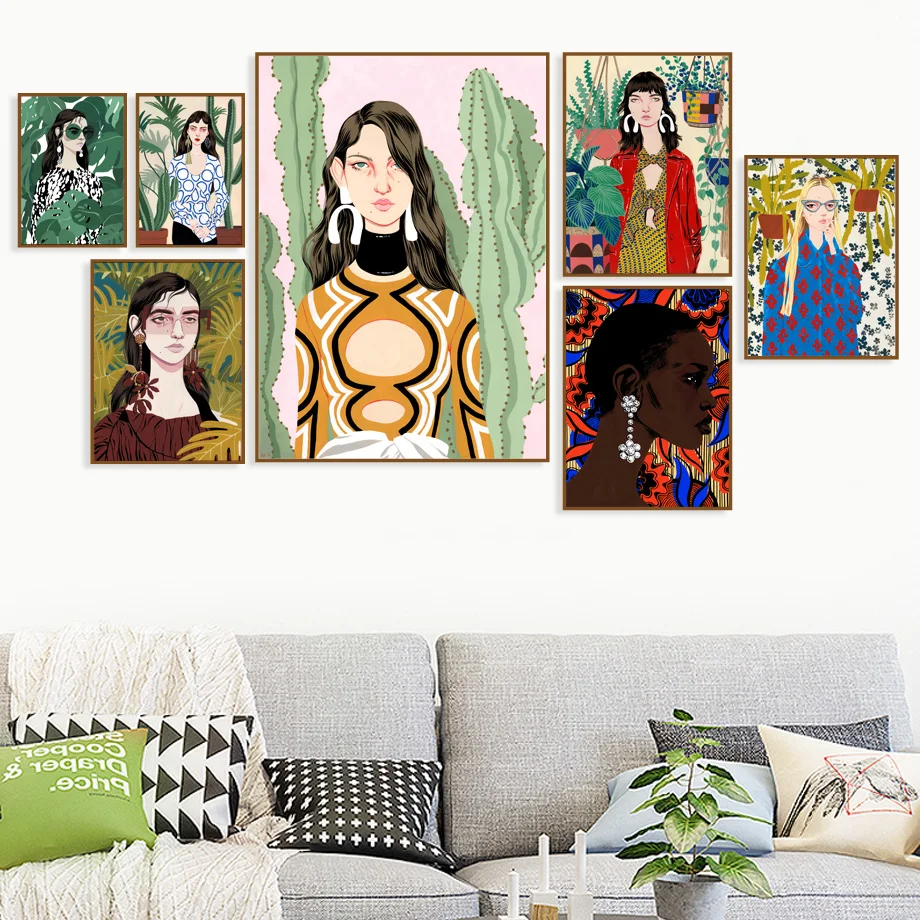 Abstract Fashion Girl Cactus Plant Art Canvas Painting Nordic Posters And Prints Wall Pictures For Living Room Decoration
Abstract Fashion Girl Cactus Plant Art Canvas Painting Nordic Posters And Prints Wall Pictures For Living Room Decoration