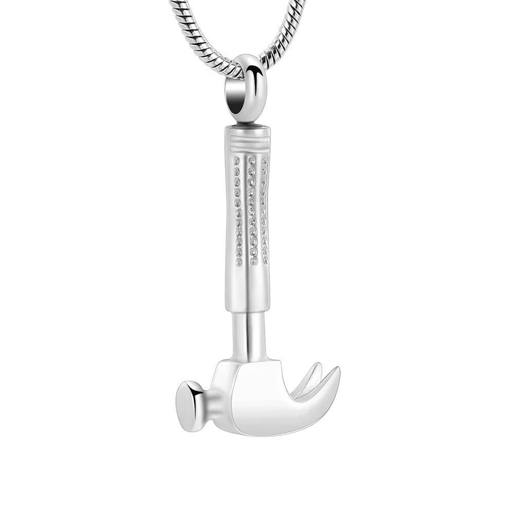 IJD10521 Stainless Steel Hammer Shape Keepsake Pendant for Men Claw Hammer Cremation Jewelry for Human Ashes
IJD10521 Stainless Steel Hammer Shape Keepsake Pendant for Men Claw Hammer Cremation Jewelry for Human Ashes