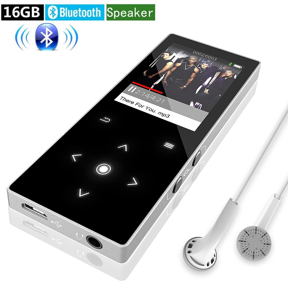 Mp4 плеер с поддержкой Bluetooth 16 ГБ сенсорным экраном и динамиком видео FM радио