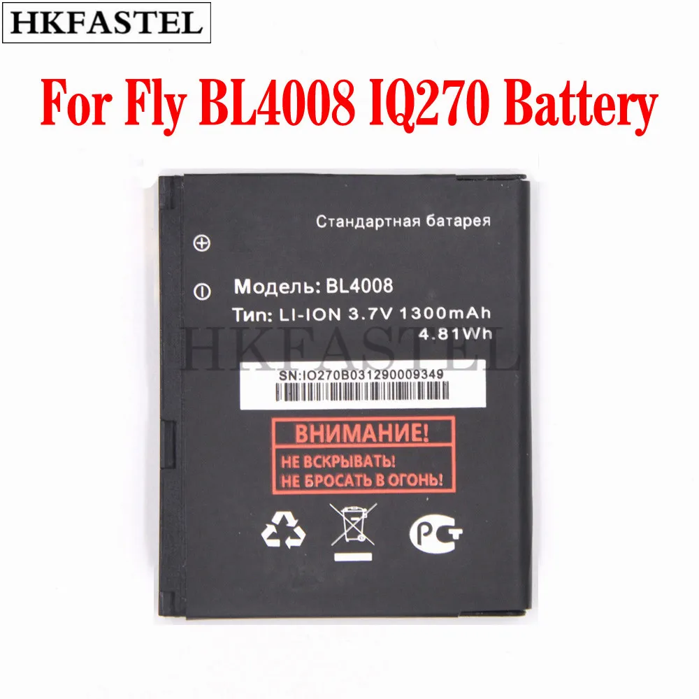 Hkfastel Новый bl4008 мобильного телефона Батарея для Fly IQ270 сотовый телефон baterij BL 4008