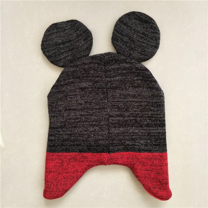 Cute Cartoon Mickey Design Kids Children Adult Baby Winter A Boy Girl Bomber Cap Warm Knitted Braided Beanies Soft Hat |