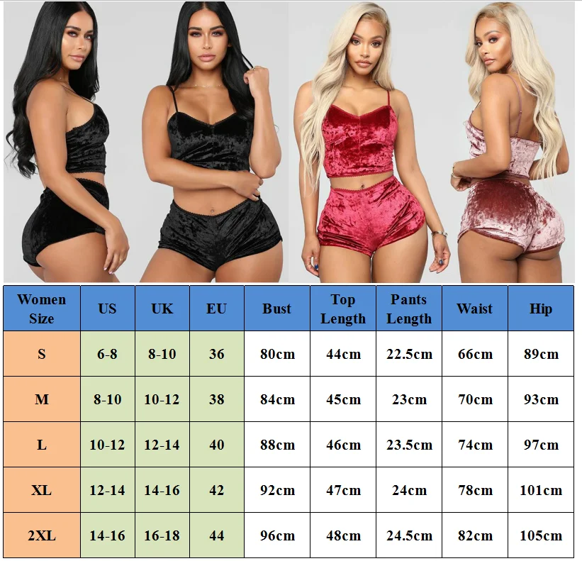 Summer Women 2 Pieces Velvet Solid Sling Slim Suits Sexy Pajamas t Crop Tops Bralette Panty Pajamas Sets
Summer Women 2 Pieces Velvet Solid Sling Slim Suits Sexy Pajamas t Crop Tops Bralette Panty Pajamas Sets