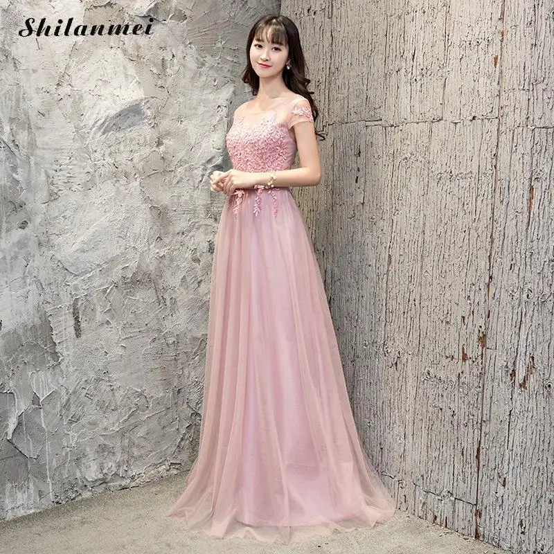 2019 Sexy Mesh O Neck Pink Lace Sweet Dress Women'S Elegant Long Evening Party Dresses Chiffon Summer Vintage Embroidery Vestido
2019 Sexy Mesh O Neck Pink Lace Sweet Dress Women'S Elegant Long Evening Party Dresses Chiffon Summer Vintage Embroidery Vestido