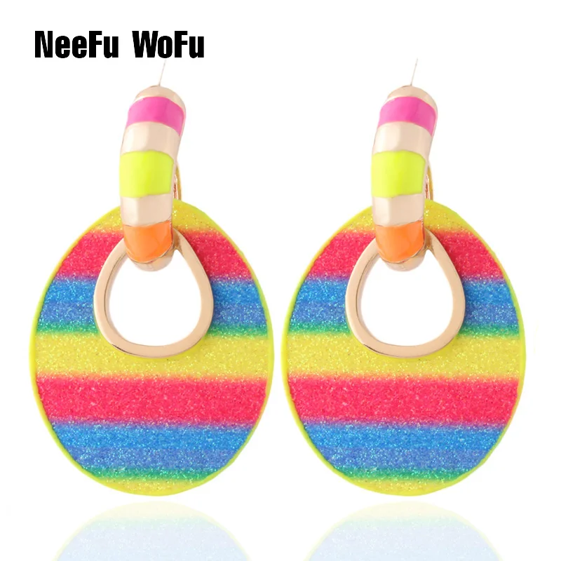 NeeFu WoFu Fluorescence Leather Earring Oorbellen Printed rings for women orecchini Large Brinco Fashion jewelry wholesale gift
NeeFu WoFu Fluorescence Leather Earring Oorbellen Printed rings for women orecchini Large Brinco Fashion jewelry wholesale gift