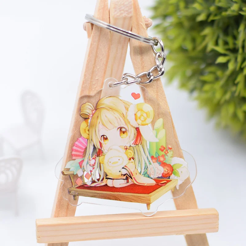Love Live Action Figure Keychain Double Sided Kotori Minami Keyring Anime Peripherals Cute Cartoon Key Chains AKL58 | Игрушки и хобби