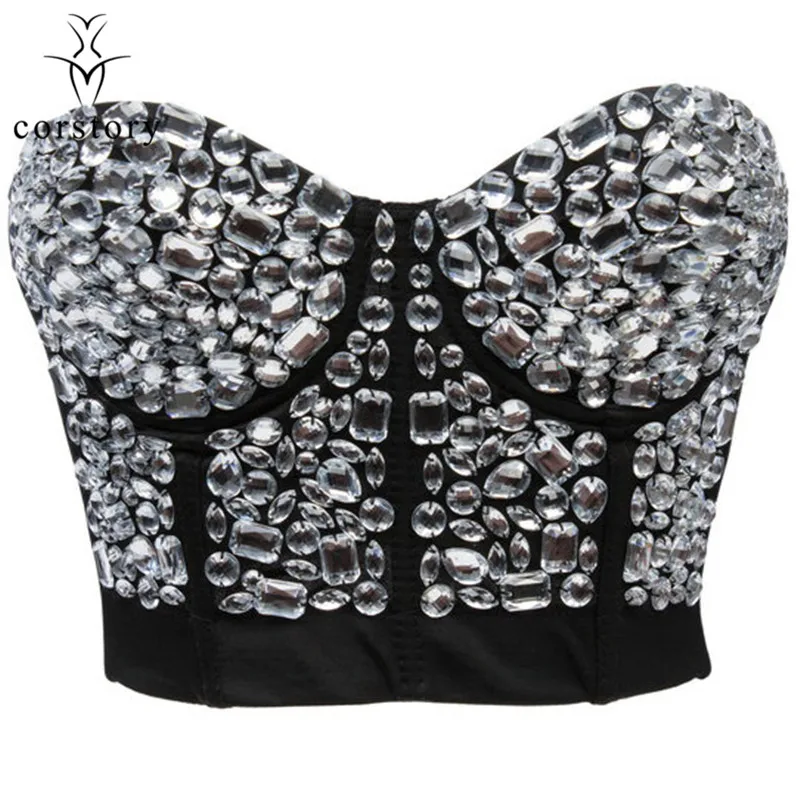 Corstory Punk Style Silver Beading Bralet Adjusted-Straps Plunge Bustiers Bra Buckle Back Crop Top Fashion Women Bralettes
Corstory Punk Style Silver Beading Bralet Adjusted-Straps Plunge Bustiers Bra Buckle Back Crop Top Fashion Women Bralettes