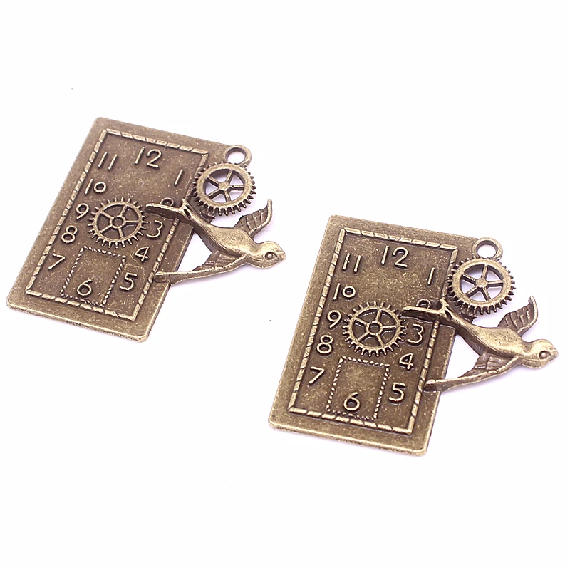 Sweet Bell 10pcs 39*39mm Antique Bronze Gear Clock birdie Charms Pendants Fit Bracelets Necklace DIY Metal Jewelry Making 5B844
Sweet Bell 10pcs 39*39mm Antique Bronze Gear Clock birdie Charms Pendants Fit Bracelets Necklace DIY Metal Jewelry Making 5B844