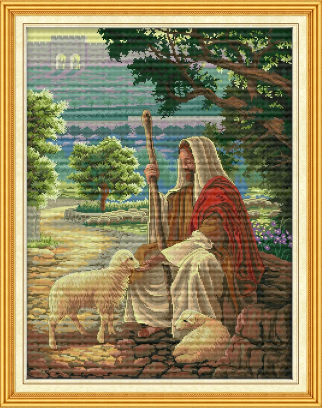 Jesus' sheep cross stitch kit people 18ct 14ct 11ct count print canvas stitches embroidery DIY handmade needlework
Jesus' sheep cross stitch kit people 18ct 14ct 11ct count print canvas stitches embroidery DIY handmade needlework