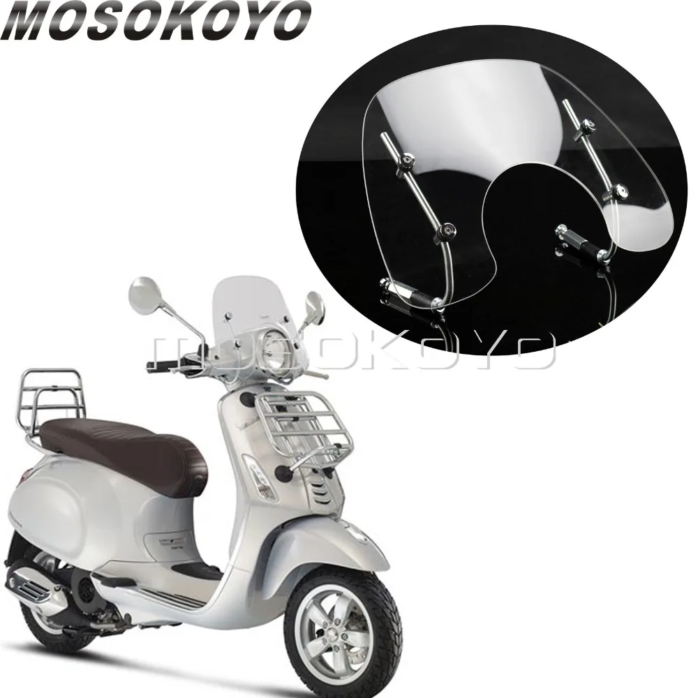 Прозрачный экран на лобовое стекло для скутера мотоцикла Vespa Primavera 150|Козырьки от
