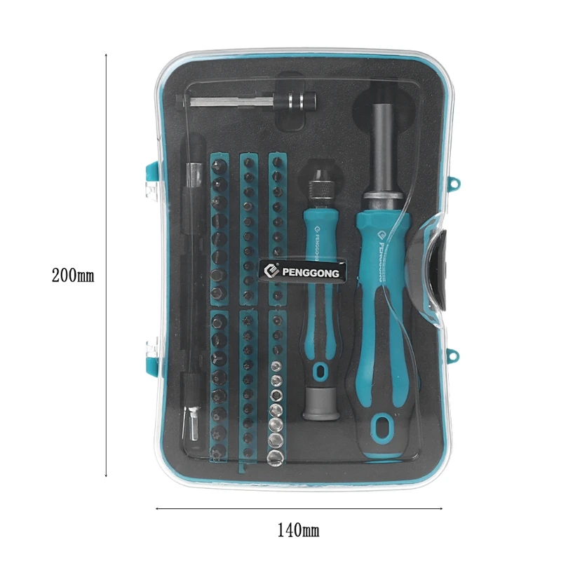 58-In-1 Set Precision Screwdriver Hex Phillips Torx Slotted Bit Kit Repair Tools
58-In-1 Set Precision Screwdriver Hex Phillips Torx Slotted Bit Kit Repair Tools