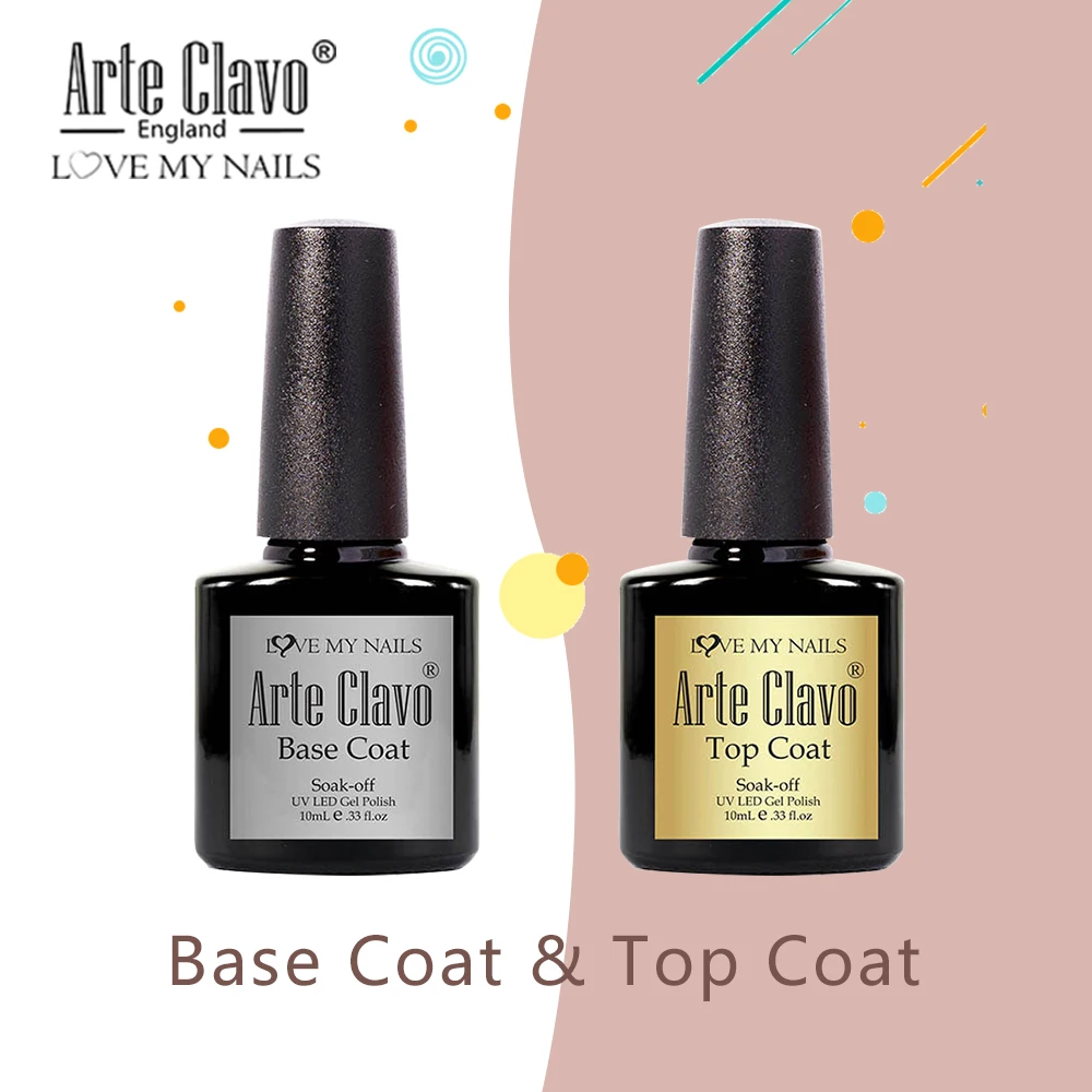 Arte Clavo Top Coat Base Coat Gel Nail Polish 10ml Transparent UV LED Soak Off Primer Gel Polish Gel Lacquer Varnish Nail Art
Arte Clavo Top Coat Base Coat Gel Nail Polish 10ml Transparent UV LED Soak Off Primer Gel Polish Gel Lacquer Varnish Nail Art