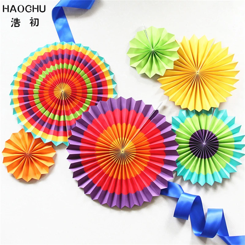 HAOCHU 6pcs Rainbow Colorful Striped Paper Fans For Wedding Party Decor Kids Birthday Shower Home Festival Hanging Paper Craft
HAOCHU 6pcs Rainbow Colorful Striped Paper Fans For Wedding Party Decor Kids Birthday Shower Home Festival Hanging Paper Craft