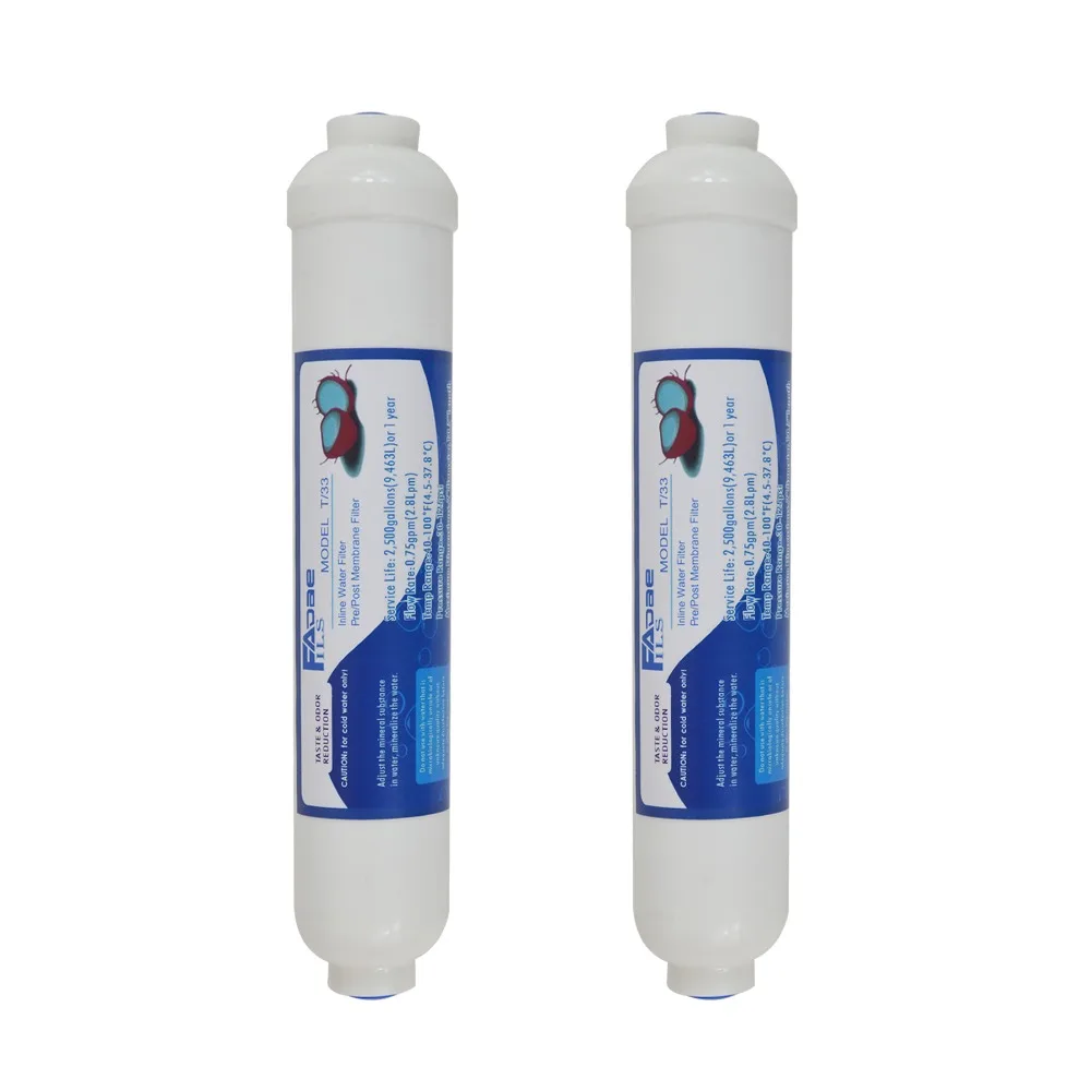 2" OD x 10" Inline Coconut Carbon GAC Replacement Water Filter For Reverse Osmosis System,refrigerator, Ice Maker - 2 Pack
2" OD x 10" Inline Coconut Carbon GAC Replacement Water Filter For Reverse Osmosis System,refrigerator, Ice Maker - 2 Pack