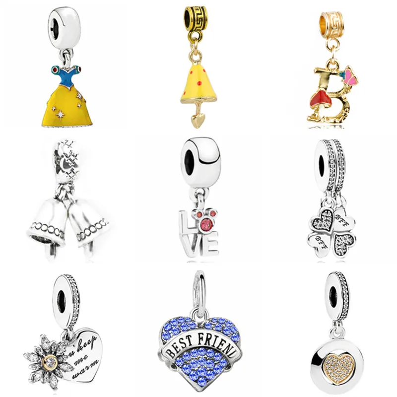 Maxi Bell Love Heart Elephant Angel Wings Shell эмалированный сплав подвески бусины подходят для Pandora