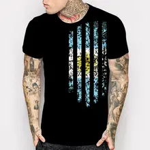 Мужская футболка в стиле хип хоп черная Винтажная с 3D принтом