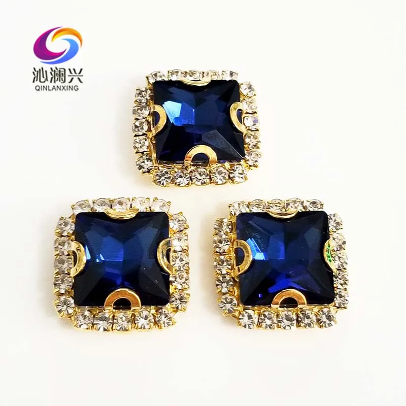 Golden bottom Ink blue square shape top Crystal glass buckle, sew on rhinestones use for Diy/jewelry accessories SQKG21
Golden bottom Ink blue square shape top Crystal glass buckle, sew on rhinestones use for Diy/jewelry accessories SQKG21