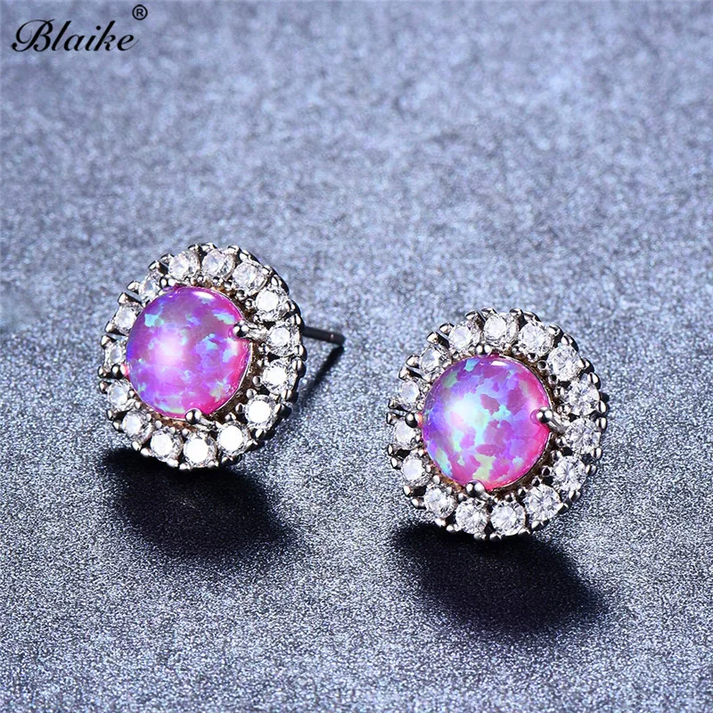 Blaike Purple Fire Opal Flower Designer Stud Earrings for Women Silver Color White Zircon Birthstone Earrings Gift
Blaike Purple Fire Opal Flower Designer Stud Earrings for Women Silver Color White Zircon Birthstone Earrings Gift