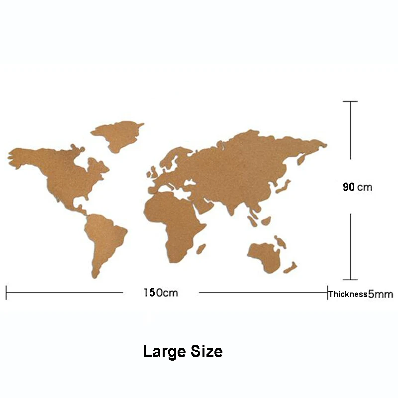 Фото Настенная пробковая карта мира большой размер  Канцтовары для офиса и | Карты (32808997918)