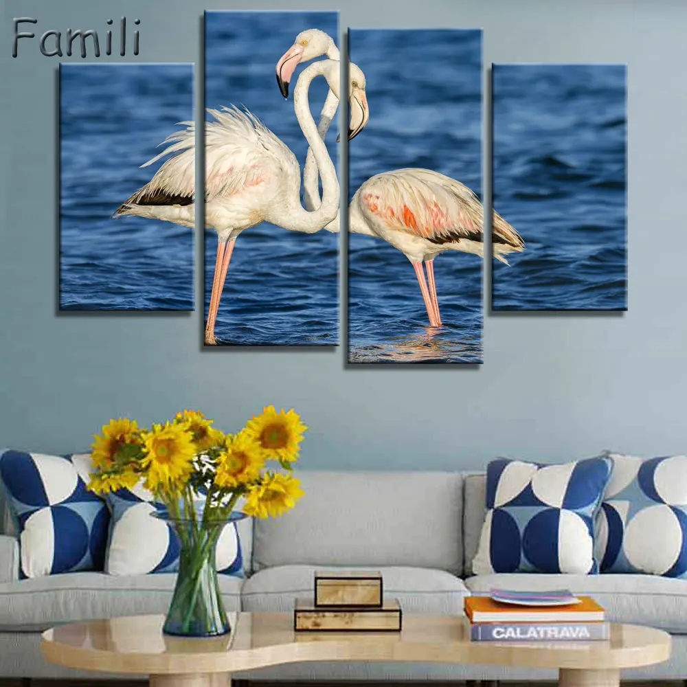 4panel/set Wall Art Painting Flamingo Walking In Beach Pictures Unframed Prints On Canvas Animal Wall Pictures For Living Room
4panel/set Wall Art Painting Flamingo Walking In Beach Pictures Unframed Prints On Canvas Animal Wall Pictures For Living Room