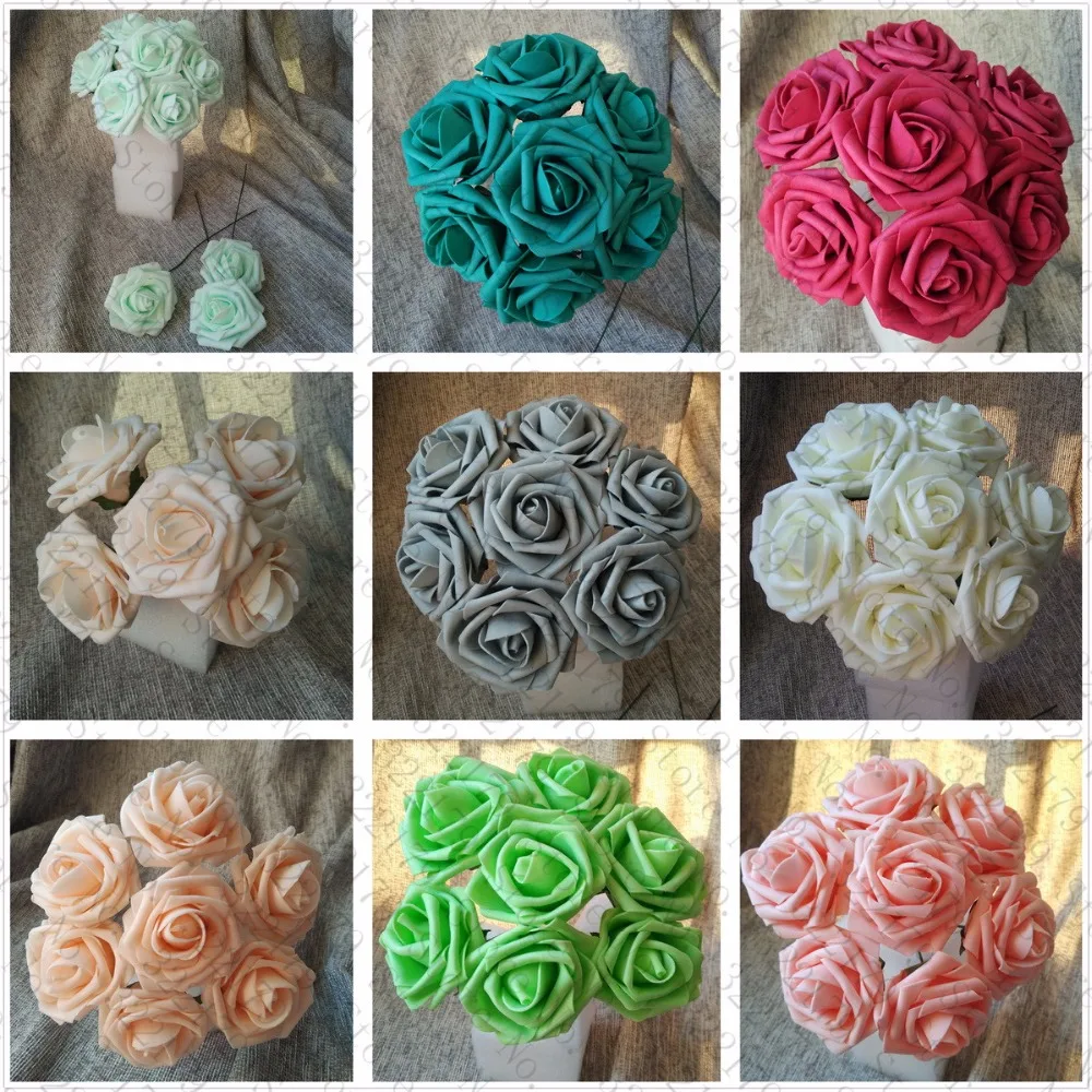 Wedding Flowers Wholesale Faux Foam Roses 500 PCS Various Colors For Wedding Center Pieces Bridal Bouquet Flowers
Wedding Flowers Wholesale Faux Foam Roses 500 PCS Various Colors For Wedding Center Pieces Bridal Bouquet Flowers