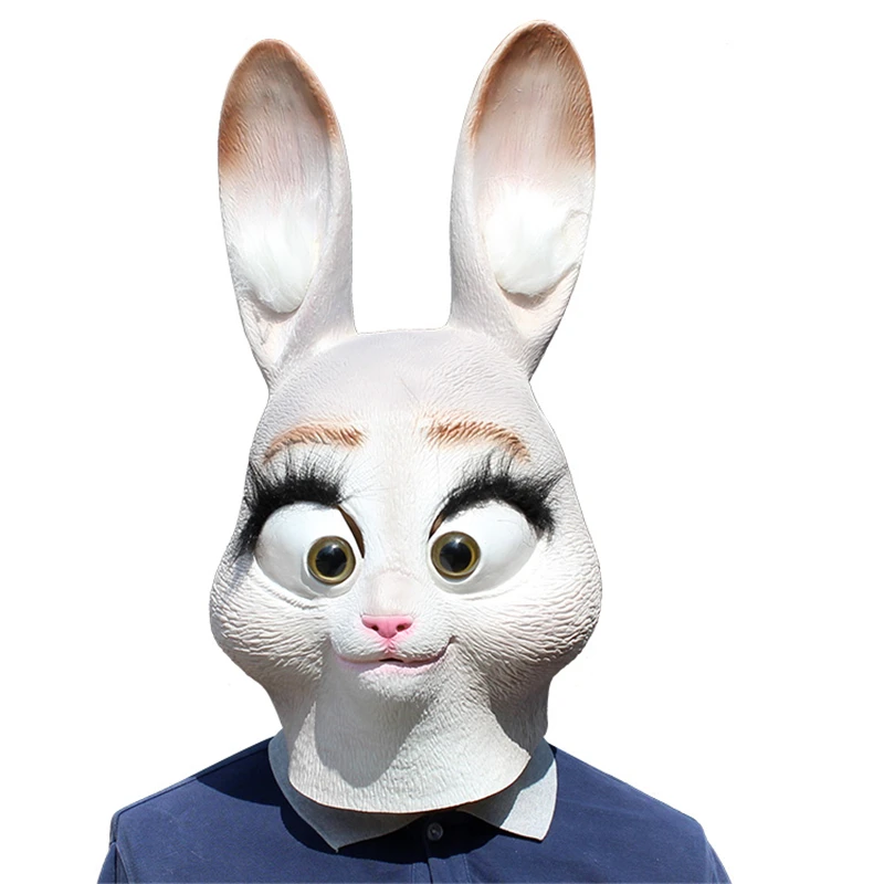 Judith rabbit Latex Unisex Movie Cosplay Anime costume Prop Adult Animal Party Mask for Halloween
Judith rabbit Latex Unisex Movie Cosplay Anime costume Prop Adult Animal Party Mask for Halloween