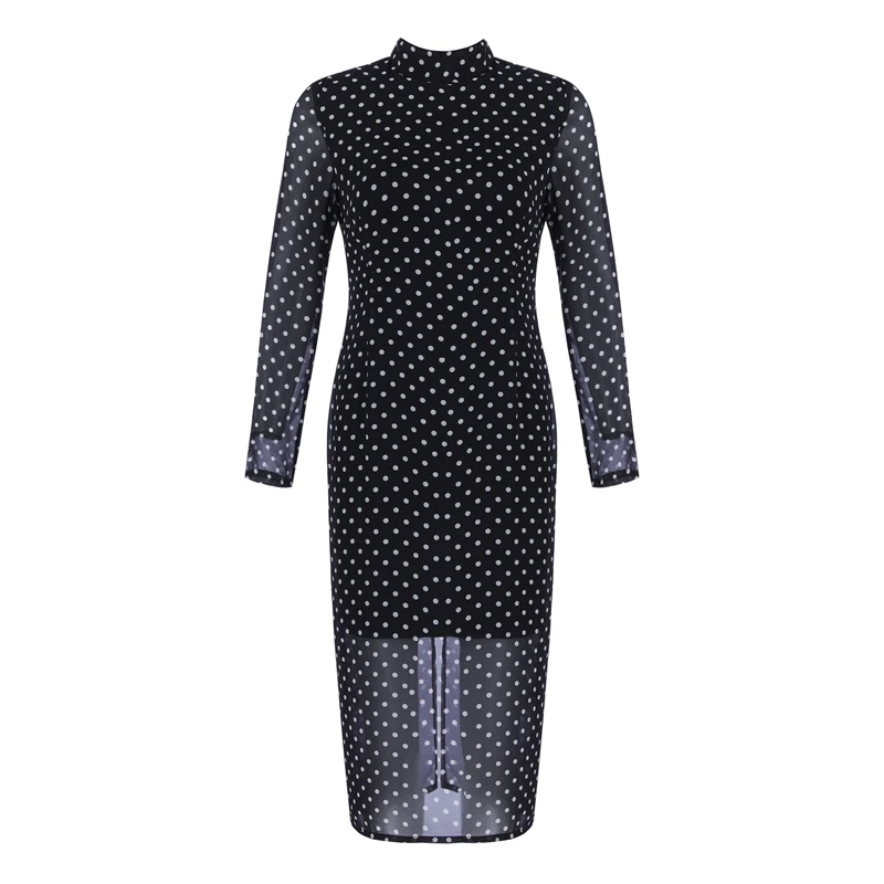 INDRESSME Women 2019 Bandage Dress Long Sleeve Print Mesh Dot Sexy Bodycon Club Party Dresses Sheath Black Mid Calf Dress
INDRESSME Women 2019 Bandage Dress Long Sleeve Print Mesh Dot Sexy Bodycon Club Party Dresses Sheath Black Mid Calf Dress