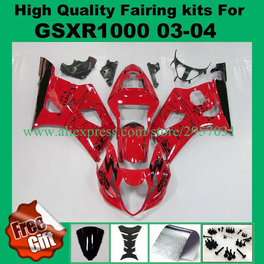 Injection fairings fit for SUZUKI GSXR1000 2003 2004 GSX-R1000 GSXR 1000 03 04 Fairing kits red black #588A-7 +9gifts
Injection fairings fit for SUZUKI GSXR1000 2003 2004 GSX-R1000 GSXR 1000 03 04 Fairing kits red black #588A-7 +9gifts