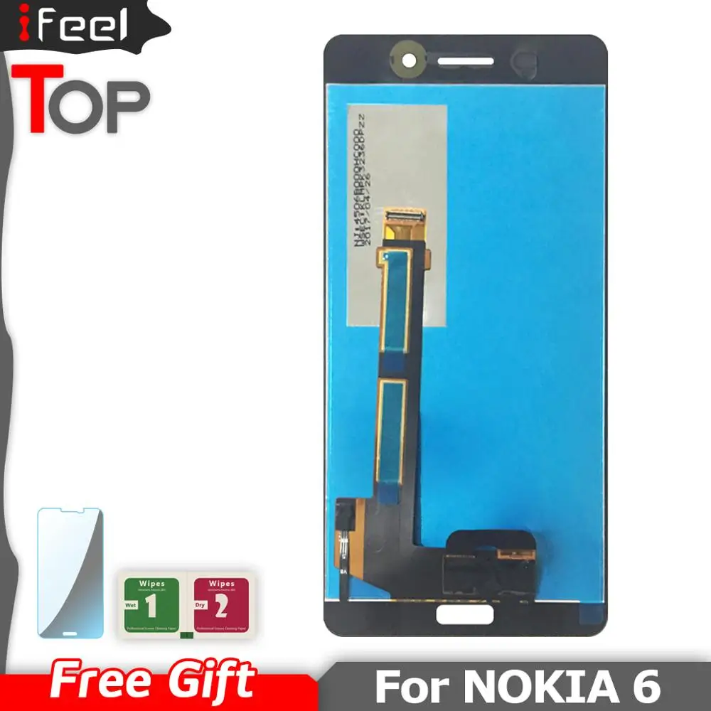 ЖК дисплей 5 дюйма для Nokia 6 N6 TA 1021 1033 1025 дигитайзер сенсорная панель экран в