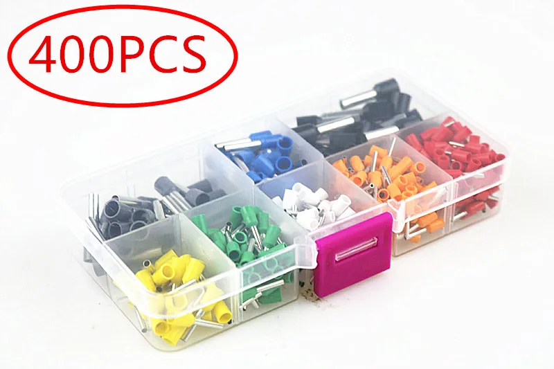 400pcs 8 Size 8 Color Wire Copper Crimp Connector Insulated Cord Pin End Terminal Kit Set
400pcs 8 Size 8 Color Wire Copper Crimp Connector Insulated Cord Pin End Terminal Kit Set