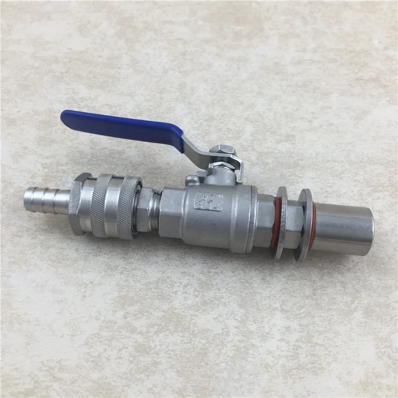 Stainless Steel Beer brewing Weldless Kettle Ball Valve Kit, 1/2"NPT with Quick Disconnect Set and bulkhead assembly
Stainless Steel Beer brewing Weldless Kettle Ball Valve Kit, 1/2"NPT with Quick Disconnect Set and bulkhead assembly