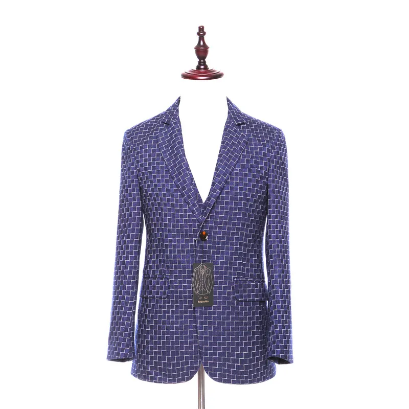 Men's Jacket Men's Casual Blazer Blue Plaid Pattern Wool Slim Business Jacket Men's Prom Party Dress Custom Size
Men's Jacket Men's Casual Blazer Blue Plaid Pattern Wool Slim Business Jacket Men's Prom Party Dress Custom Size