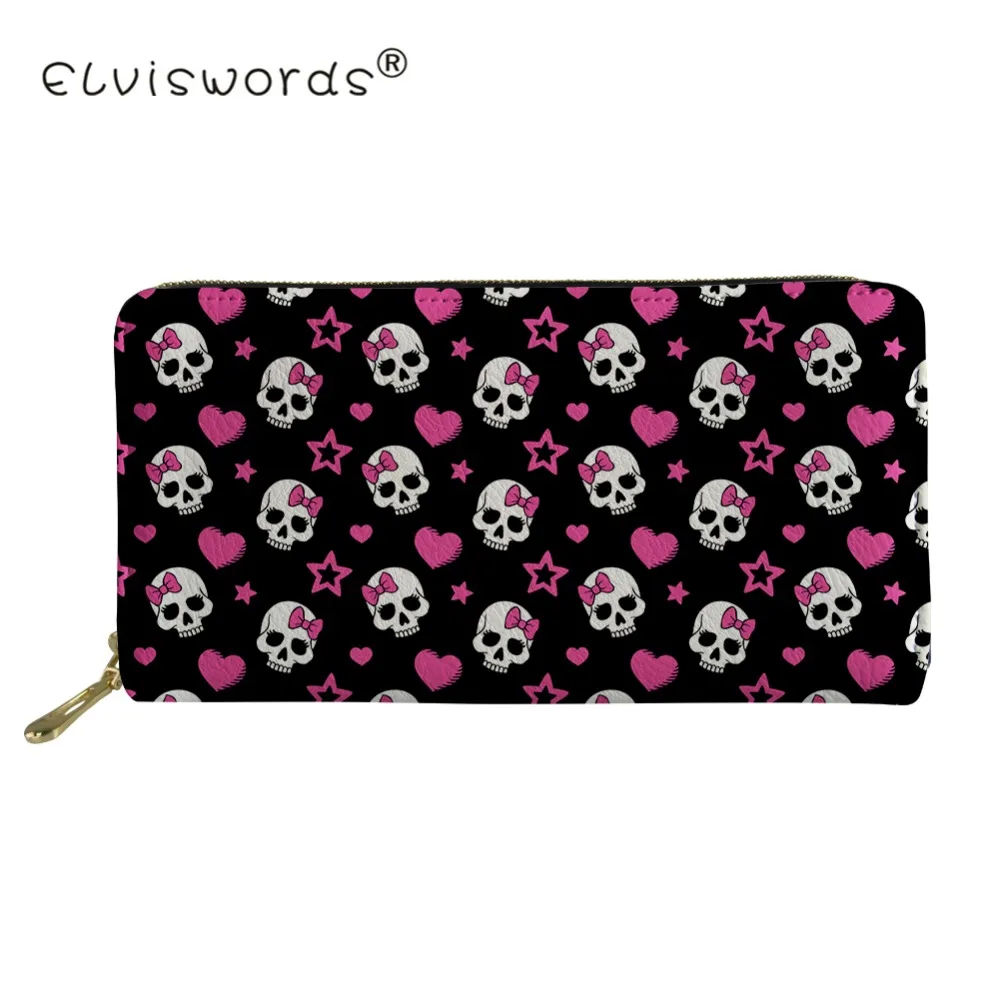 ELVISWORDS Women's Wallets Skull Head Pattern Ladies Long Pu Leather Purse for Females Kawaii Puppy Clutch Card Holders Fashion
ELVISWORDS Women's Wallets Skull Head Pattern Ladies Long Pu Leather Purse for Females Kawaii Puppy Clutch Card Holders Fashion