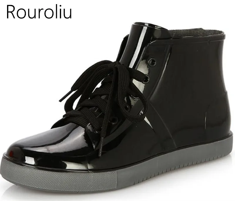 Rouroliu Women Ankle Rain Boots Non-slip PVC Rainboots Waterproof Water Shoes Woman Wellies Multi Colors TR2
Rouroliu Women Ankle Rain Boots Non-slip PVC Rainboots Waterproof Water Shoes Woman Wellies Multi Colors TR2