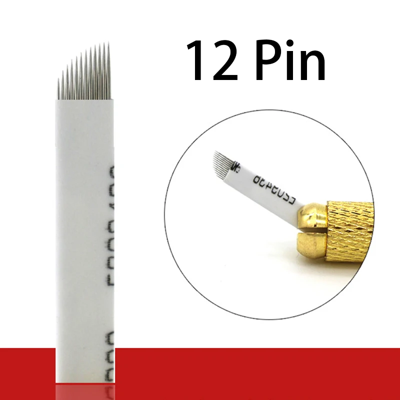 100pcs Microblading 7/9/11/12/14/16/18 Pins U Shape Nano Permanent Makeup Needles Lamina Blade For 3D Eyebrow Manual Tattoo Pen
100pcs Microblading 7/9/11/12/14/16/18 Pins U Shape Nano Permanent Makeup Needles Lamina Blade For 3D Eyebrow Manual Tattoo Pen