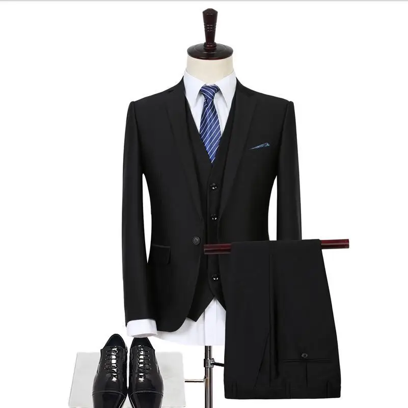 Jbersee Jacket Pants Vest Mens Suits Wedding Groom Black Classic Business 3 Piece Slim Fit Party Men Suit Set vestido de festa
Jbersee Jacket Pants Vest Mens Suits Wedding Groom Black Classic Business 3 Piece Slim Fit Party Men Suit Set vestido de festa