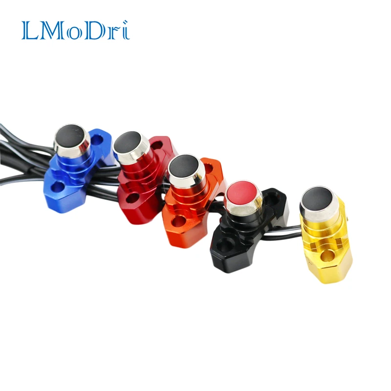 

LMoDri Motorcycle Switch Self Return Button Handlebar Mount Electric Power Start Kill Horn Switches CNC Aluminum