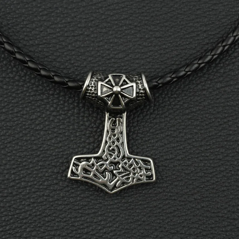 Dropshipping Vintage Amulet Hammer Anchor Necklaces Never Fade Stainless Steel Pendant Men Viking Jewerly Gift PU Rope Chain
Dropshipping Vintage Amulet Hammer Anchor Necklaces Never Fade Stainless Steel Pendant Men Viking Jewerly Gift PU Rope Chain