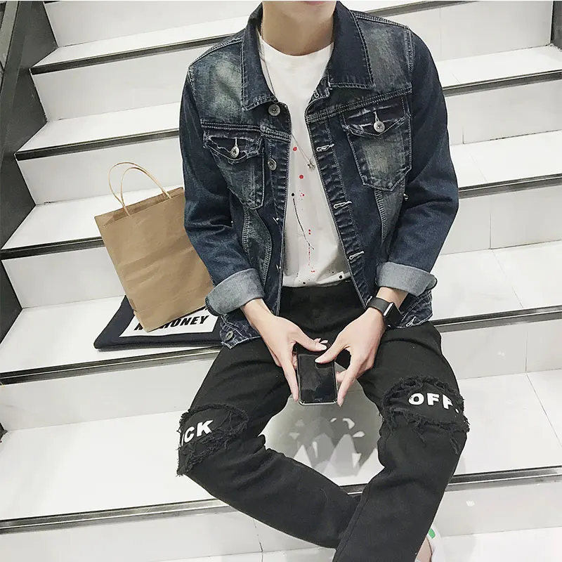 Men Jeans Jackets Slim Fit Denim Blue Casual Jacket Coat Nice New Autumn Fashion Clothes Personality Design Washed Outwear 2XL
Men Jeans Jackets Slim Fit Denim Blue Casual Jacket Coat Nice New Autumn Fashion Clothes Personality Design Washed Outwear 2XL