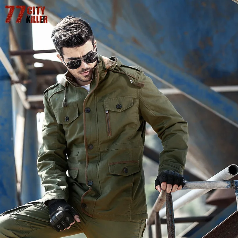

Мужская ветрозащитная куртка 77, повседневная утепленная куртка в стиле милитари с капюшоном, большие размеры 6XL